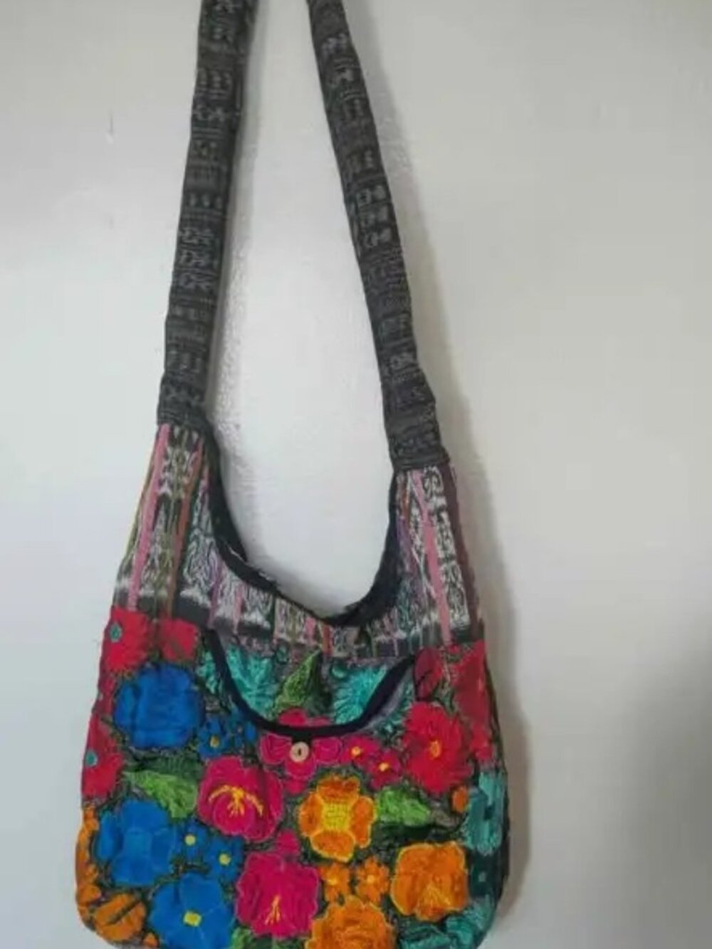 Gorgeous Boho Floral Embroidered Crossbody Bag